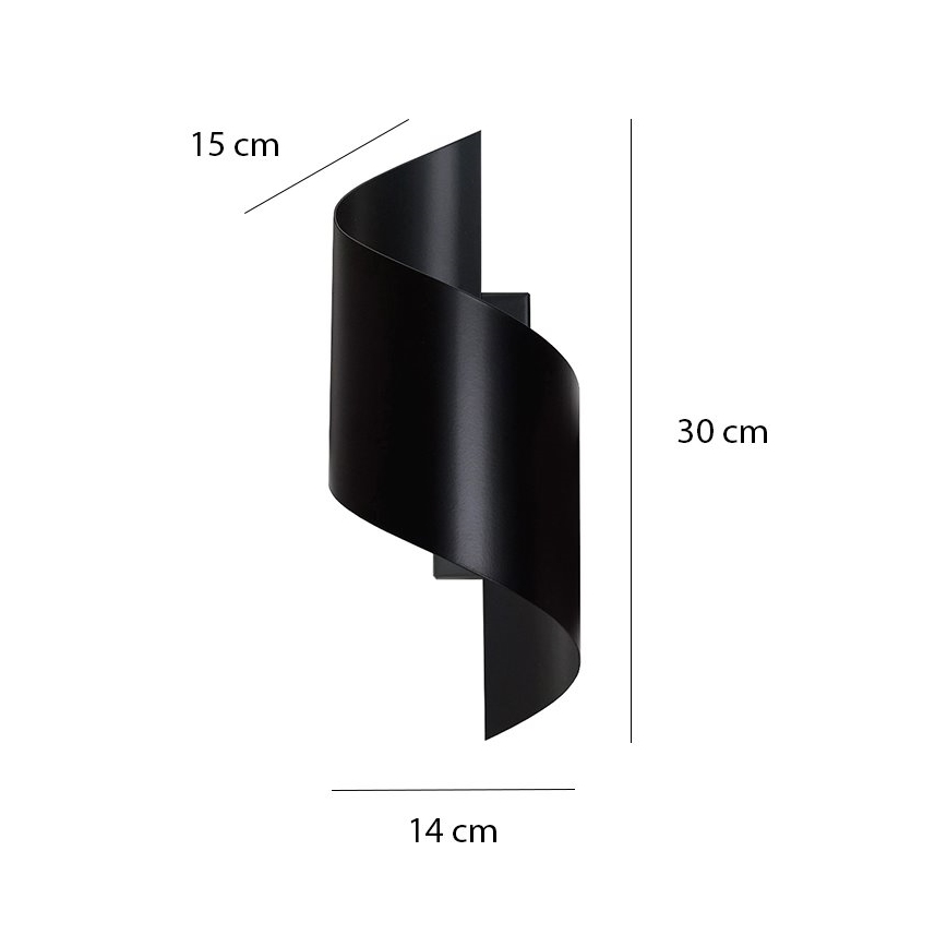 Wandleuchte SPINER 1xG9/8W/230V schwarz