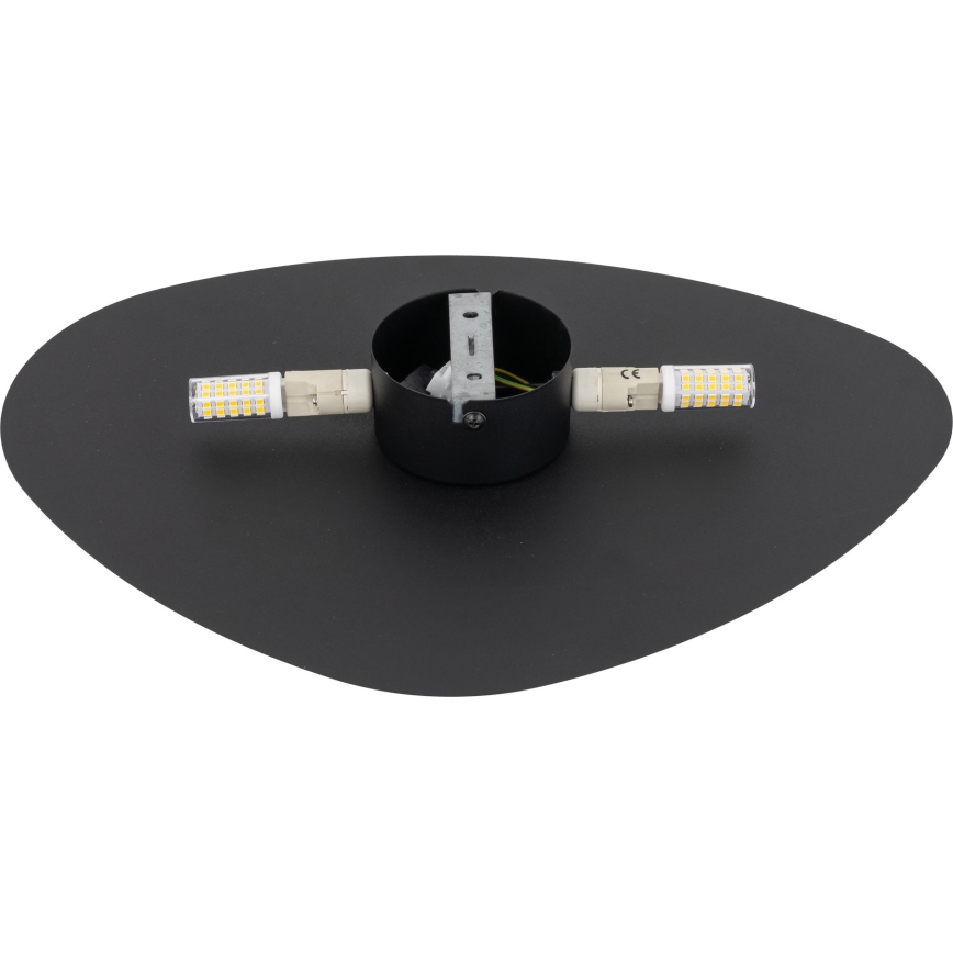 Wandleuchte STONE 2xG9/8W/230V 30x39 cm schwarz