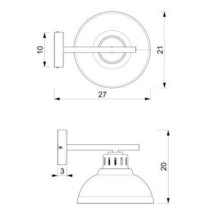 Wandleuchte SVEN 1xE27/15W/230V Messing