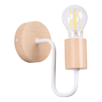 Wandleuchte TIMBO 1xE27/15W/230V weiß/beige/Buche
