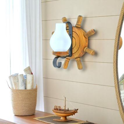 Wandleuchte TIMONA 1xE14/40W/230V Buche