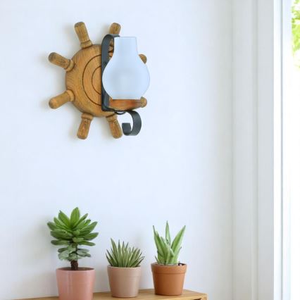 Wandleuchte TIMONA 1xE14/40W/230V Buche