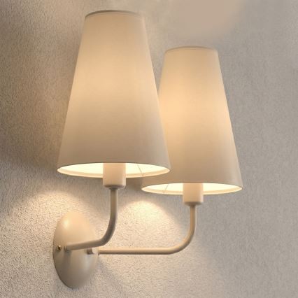 Wandleuchte TORTOLA 2xE14/15W/230V beige