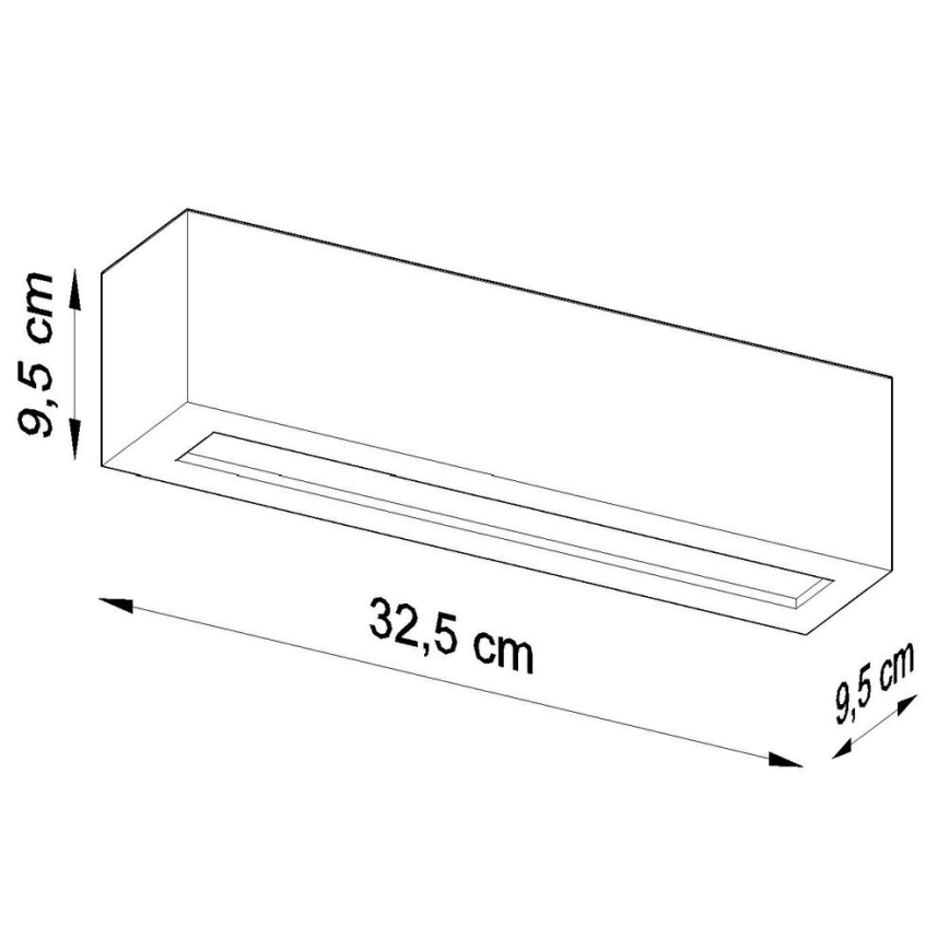 Wandleuchte VEGA 1xE27/60W/230V schwarz