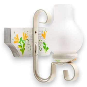 Wandleuchte VELA 1xE14/40W/230V Buche/cremefarben - FSC-zertifiziert