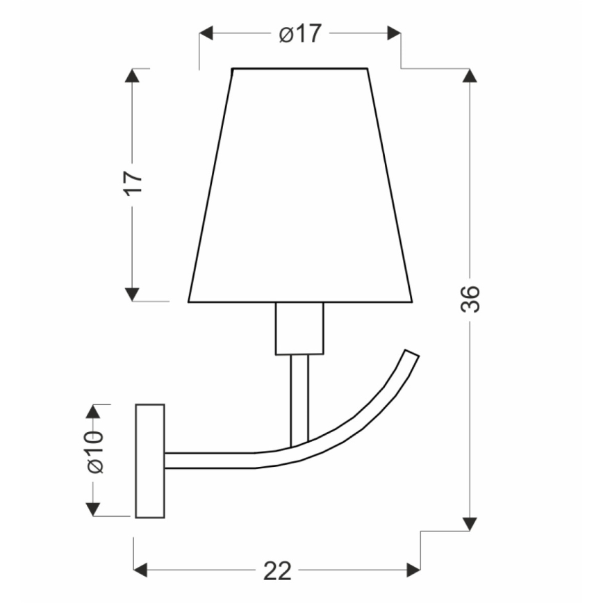 Wandleuchte VITORIA 1xE14/40W/230V gelb/Messing