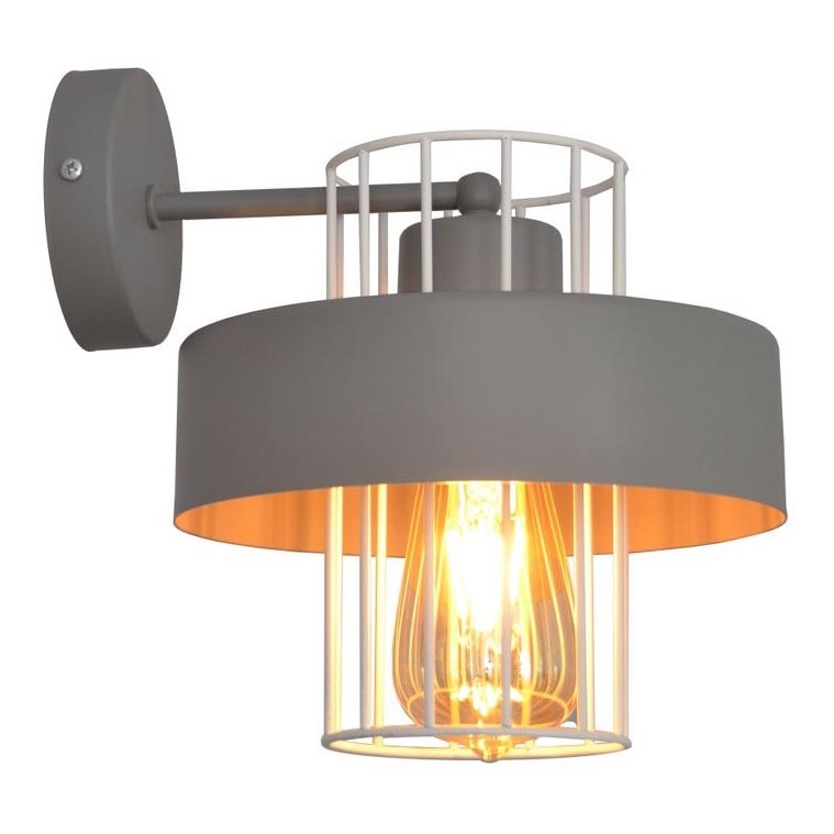 Wandleuchte VOLTA 1xE27/15W/230V grau