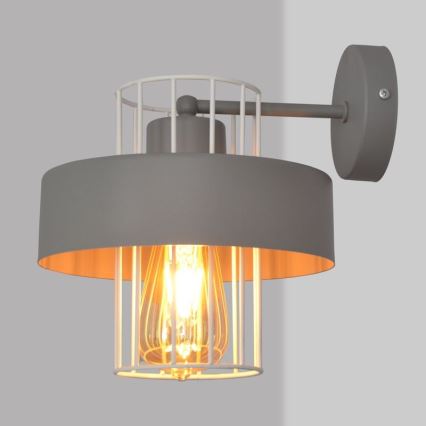 Wandleuchte VOLTA 1xE27/15W/230V grau