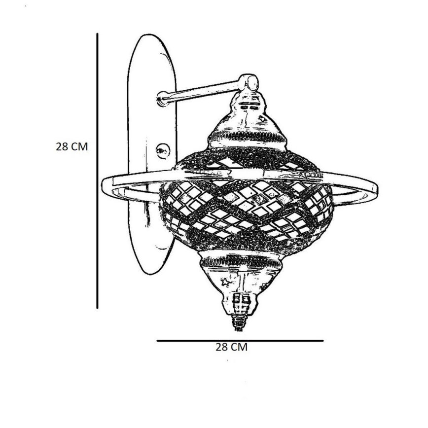 Wandleuchte YENI 1xE27/40W/230V Bronze