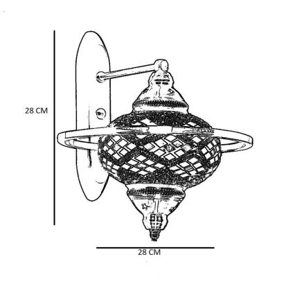 Wandleuchte YENI 1xE27/40W/230V Bronze