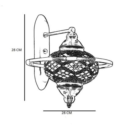 Wandleuchte YENI 1xE27/40W/230V bronzefarben