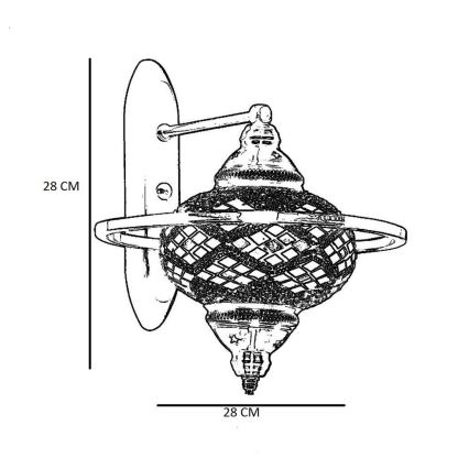 Wandleuchte YENI 1xE27/40W/230V bronzefarben