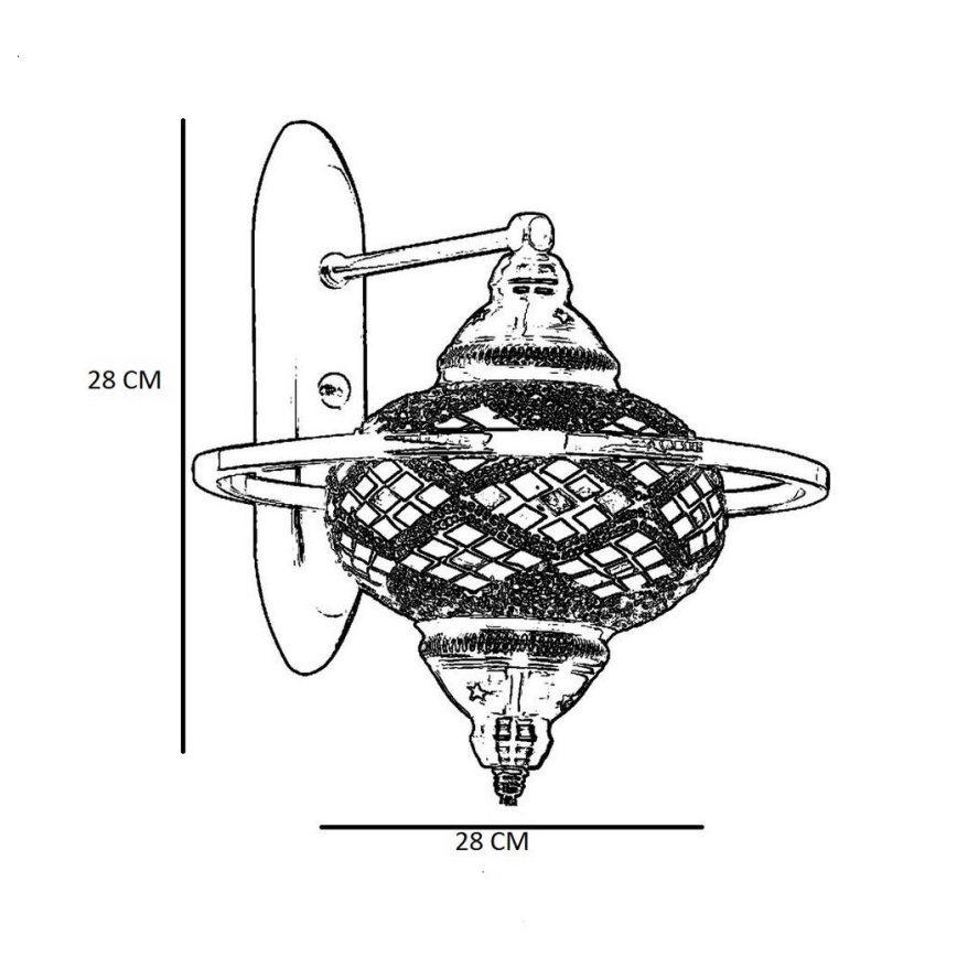Wandleuchte YENI 1xE27/40W/230V bronzefarben