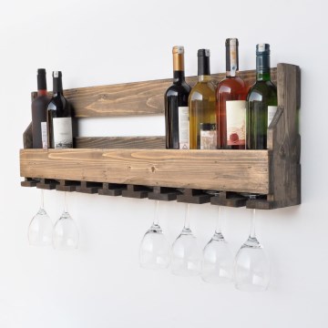 Wandregal 28x102 cm Fichte braun