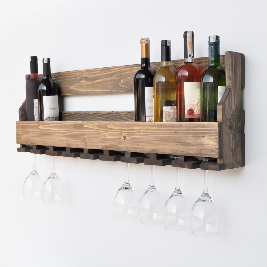 Wandregal 28x102 cm Fichte braun