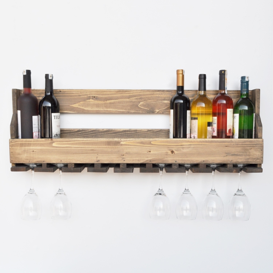 Wandregal 28x102 cm Fichte braun