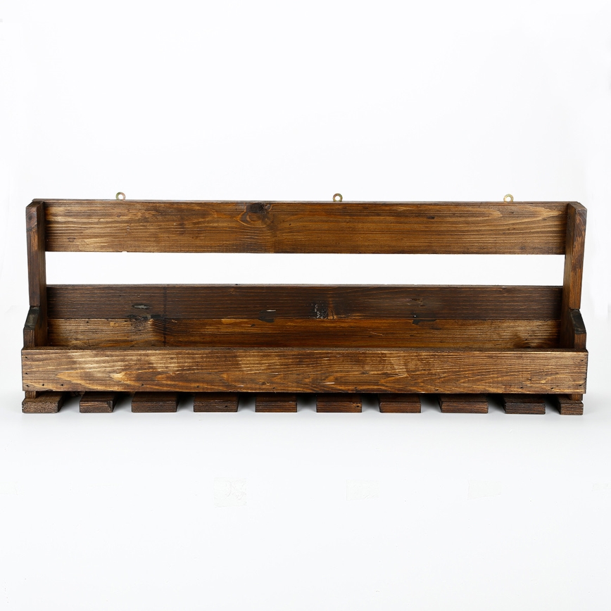 Wandregal 28x102 cm Fichte braun