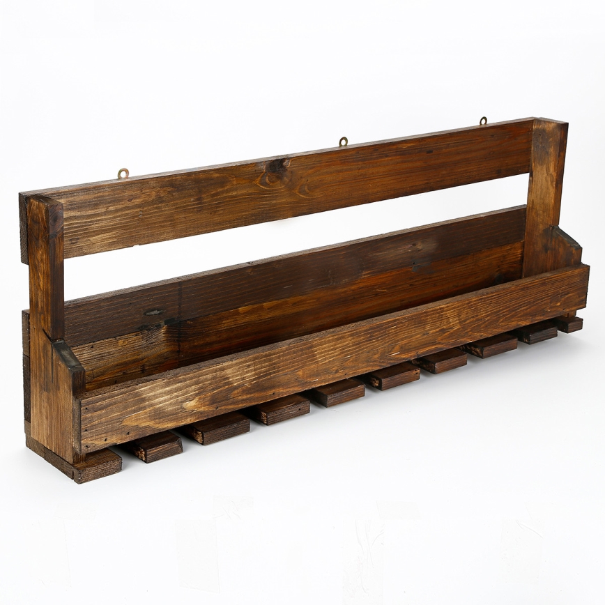 Wandregal 28x102 cm Fichte braun