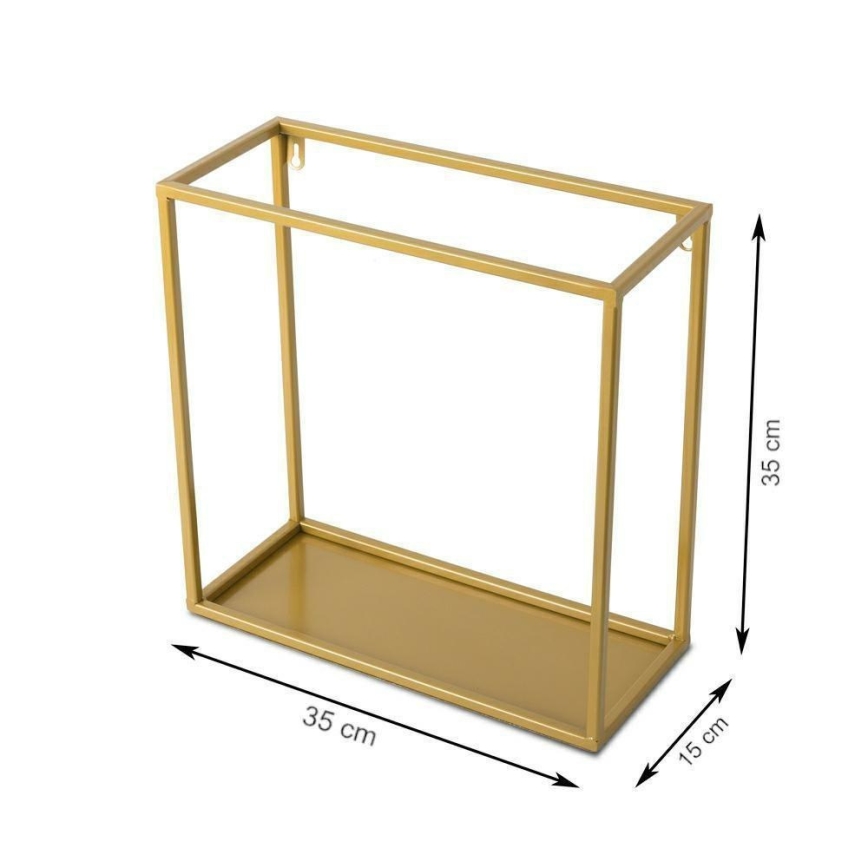 Wandregal 35x35 cm in Gold