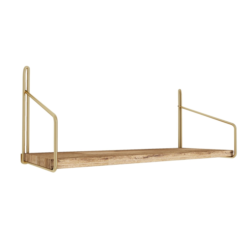 Wandregal 45x16 cm Eiche/golden