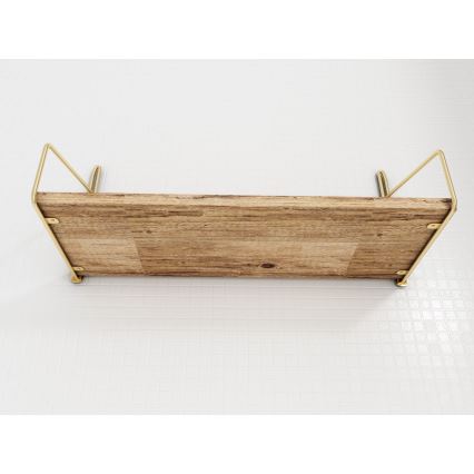 Wandregal 45x16 cm Eiche/golden