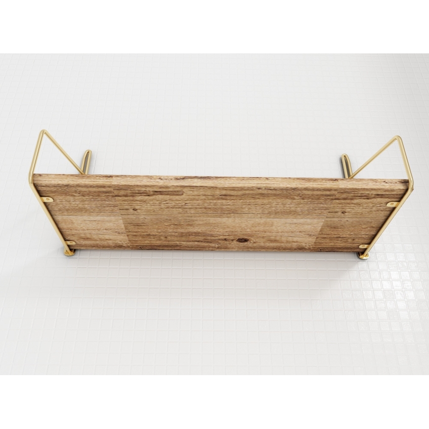 Wandregal 45x16 cm Eiche/golden