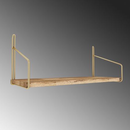 Wandregal 45x16 cm Eiche/golden