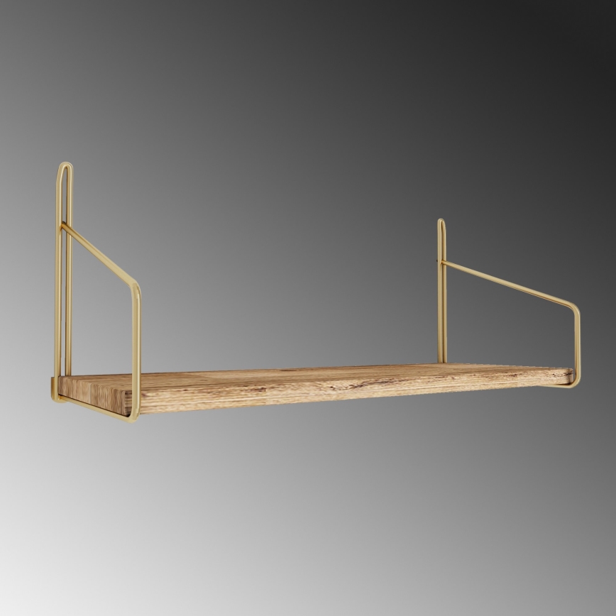 Wandregal 45x16 cm Eiche/golden
