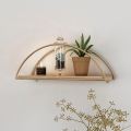 Wandregal 45x18 cm Eiche/golden