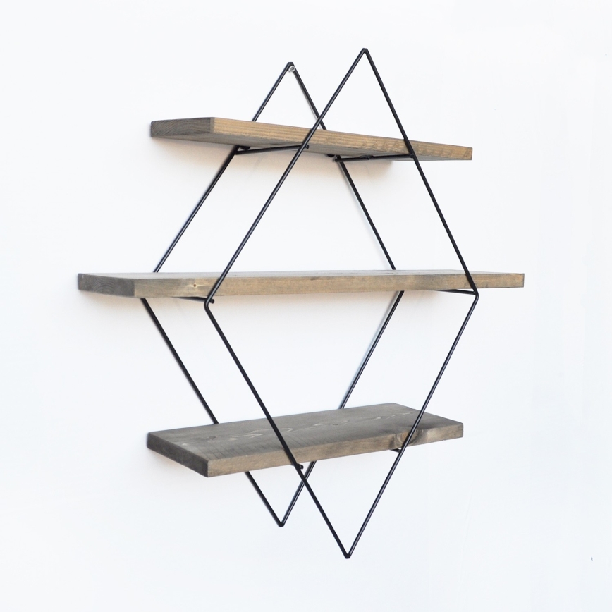 Wandregal 60x60 cm Fichte