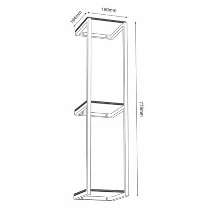 Wandregal 77,5x18 cm