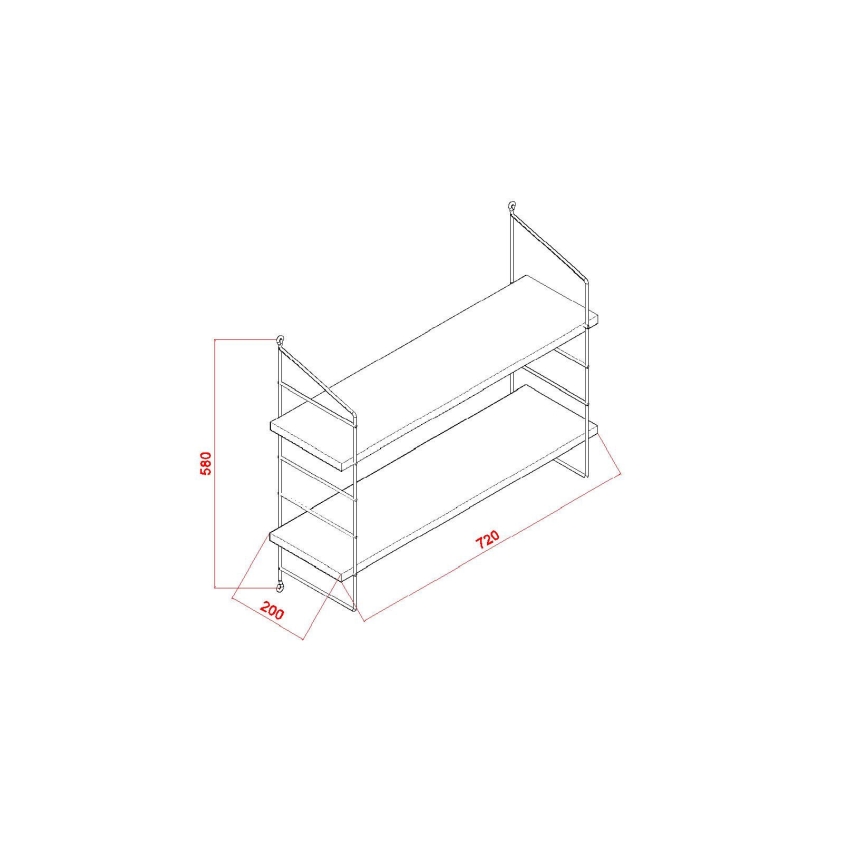 Wandregal ARMONI 58x72 cm beige/braun