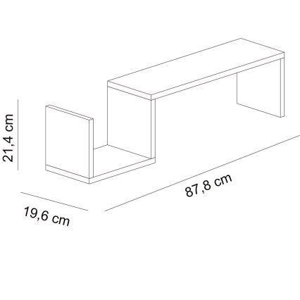 Wandregal BIENCE 21,4x87,8 cm weiß