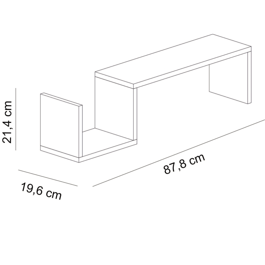 Wandregal BIENCE 21,4x87,8 cm weiß