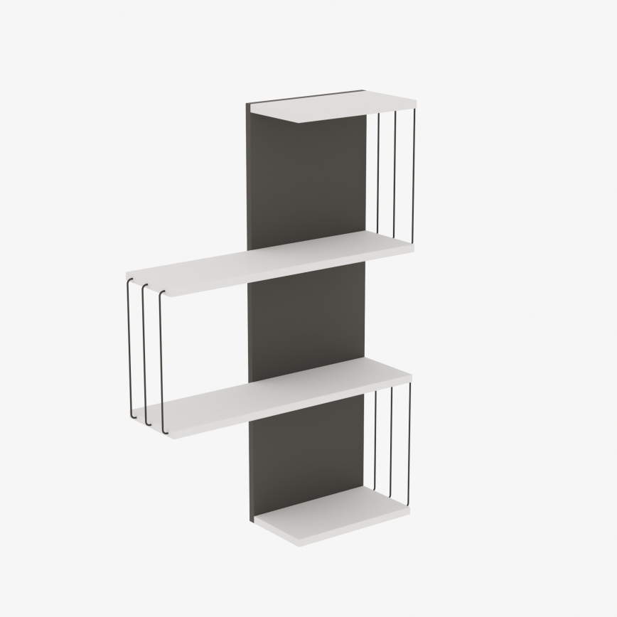 Wandregal CAMBEL 96x64 cm weiß/anthrazit