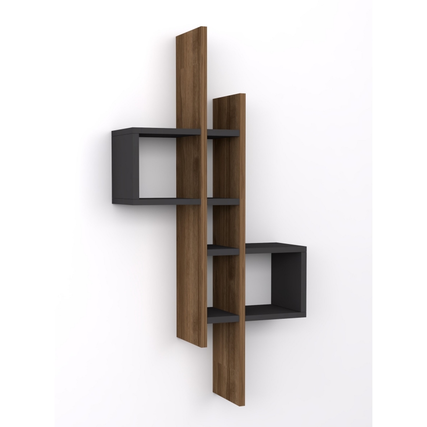 Wandregal EMSE 108x53,8 cm braun/anthrazit