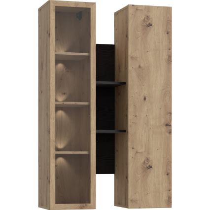 Wandregal INAR Eiche/Schwarz