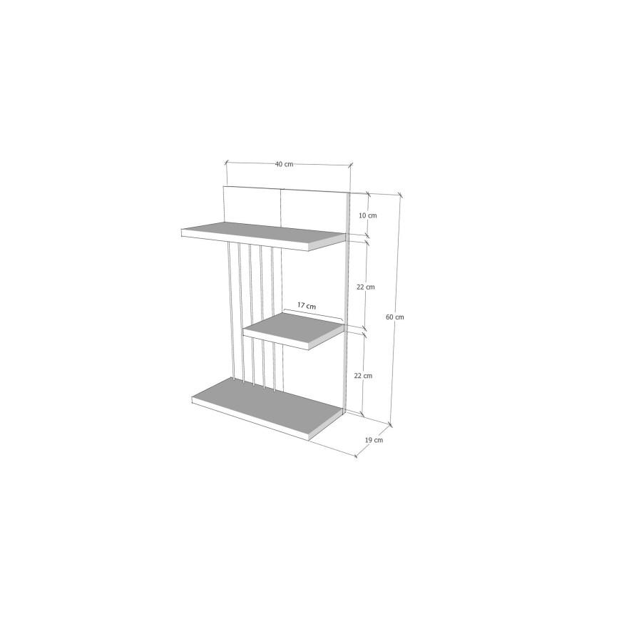 Wandregal KINIK 60x40 cm anthrazit