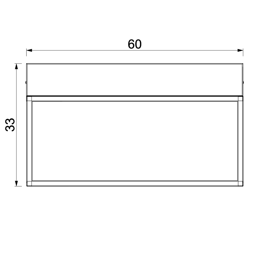 Wandregal mit LED-Beleuchtung SHELF 33x60 cm schwarz