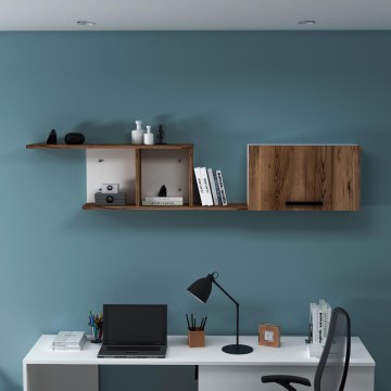 Wandregal NEWRA 35x150 cm braun