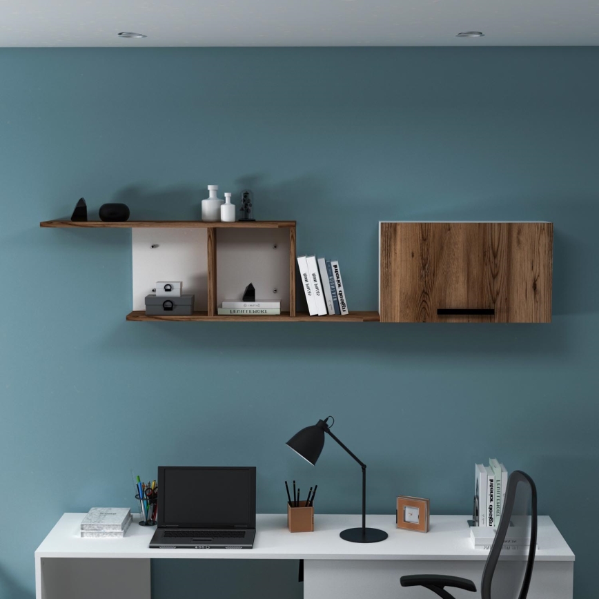 Wandregal NEWRA 35x150 cm braun