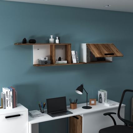 Wandregal NEWRA 35x150 cm braun