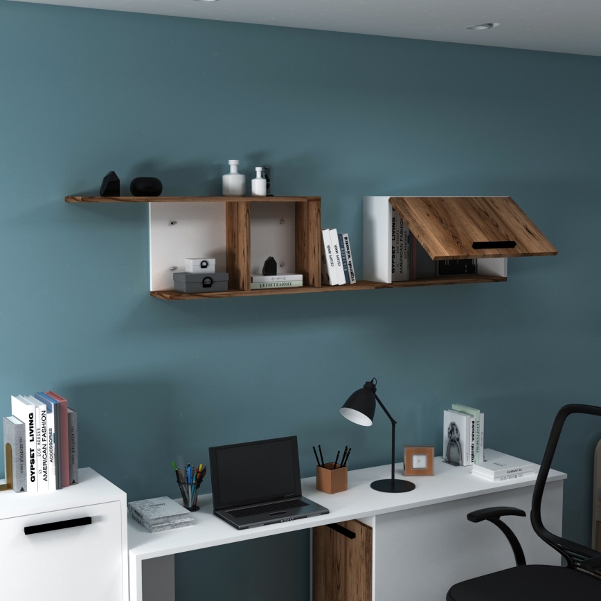 Wandregal NEWRA 35x150 cm braun