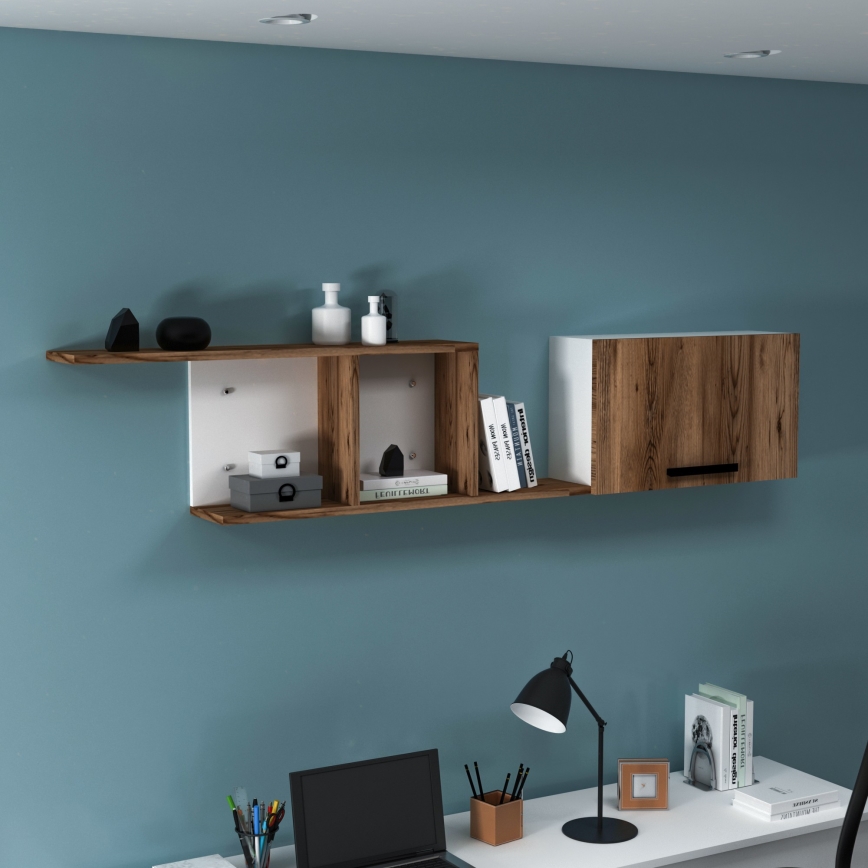 Wandregal NEWRA 35x150 cm braun
