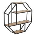 Wandregal SARON 77x77 cm Eiche/Schwarz