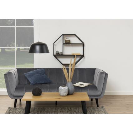 Wandregal SARON 77x77 cm Eiche/Schwarz