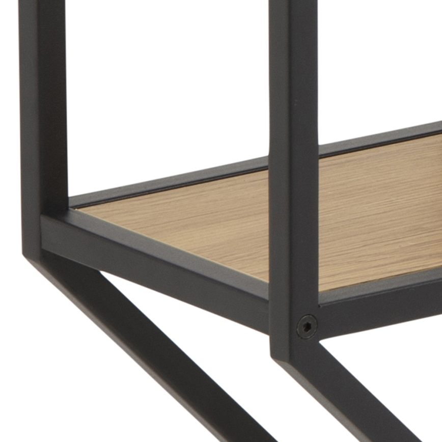 Wandregal SARON 77x77 cm Eiche/Schwarz