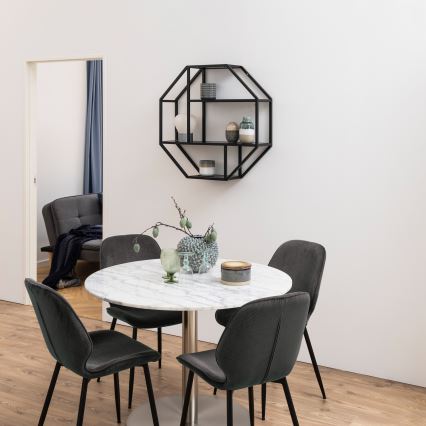 Wandregal SARON 77x77 cm schwarz