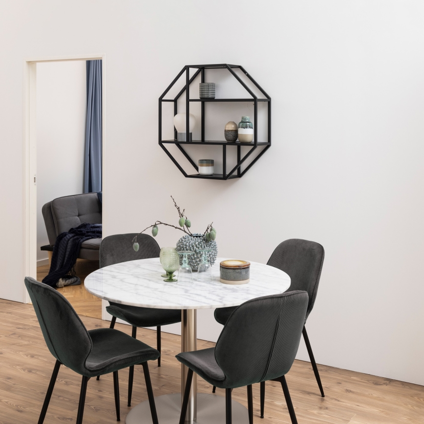 Wandregal SARON 77x77 cm schwarz