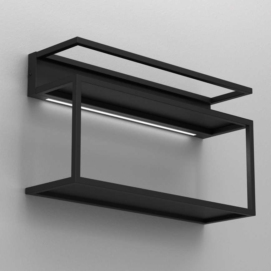 Wandregal mit LED-Beleuchtung SHELF 33x60 cm schwarz